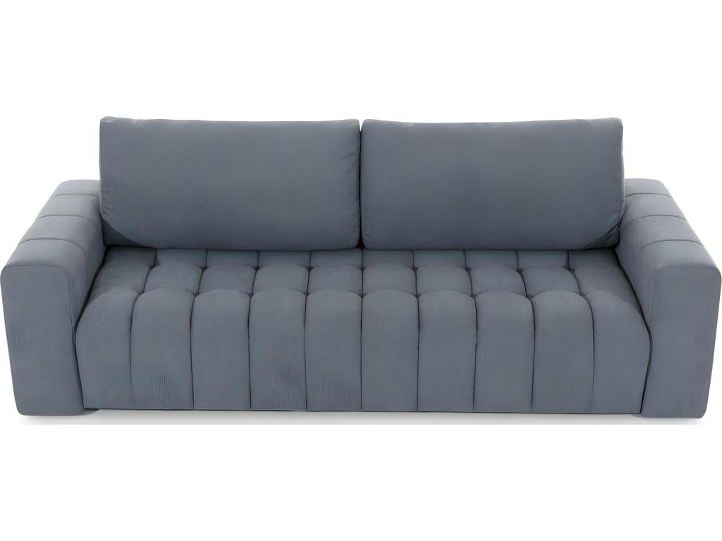 Dekonao DAWL98993 3-seater convertible sofa with storage space - Grey - in luxury quality fabric