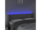 Light Grey LED Headboard 147x16x78/88 cm Velvet JZGE40593