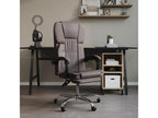 Grey Faux Leather Reclining Office Chair LGAK38033