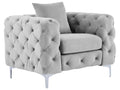Nobellea armchair in light grey velvet Nobellea TKBC75500