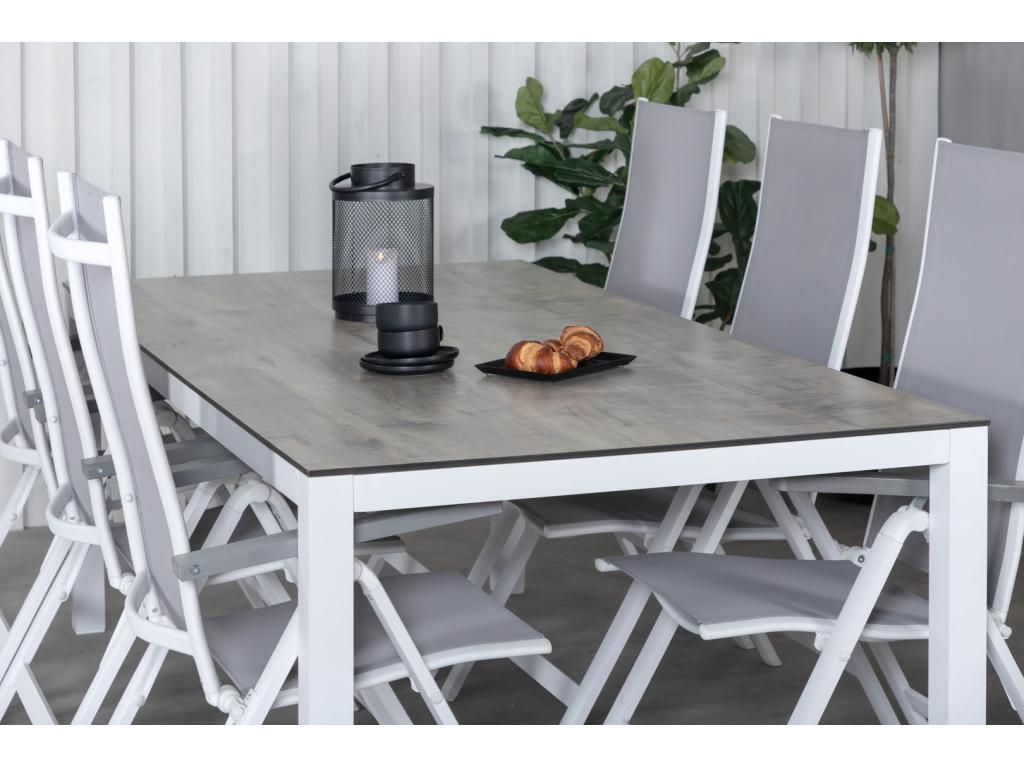 Llama White and Grey Dining Table. VXZS59814