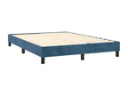 Upholstered bed base with mattress and LED light, dark blue, 140x200 cm, velvet, YUBF49471