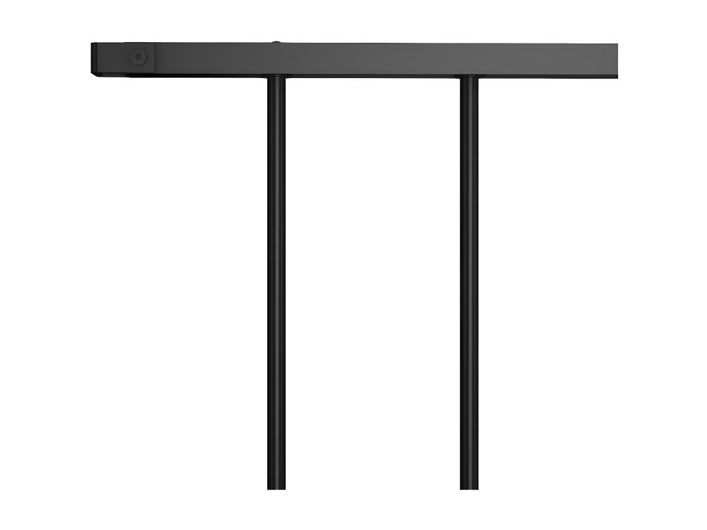 Powder-coated steel fence panel 1.7x1.25 m Black QNHH83531