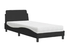 Bed with black mattress 90x190 cm velvet PEJH58842