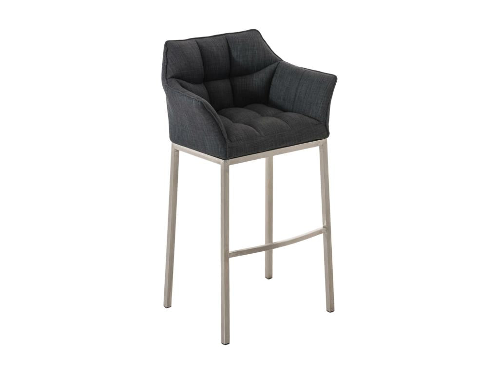 Bar stool - Fabric / Metal - Dark Grey - Dekonao LYMW34609