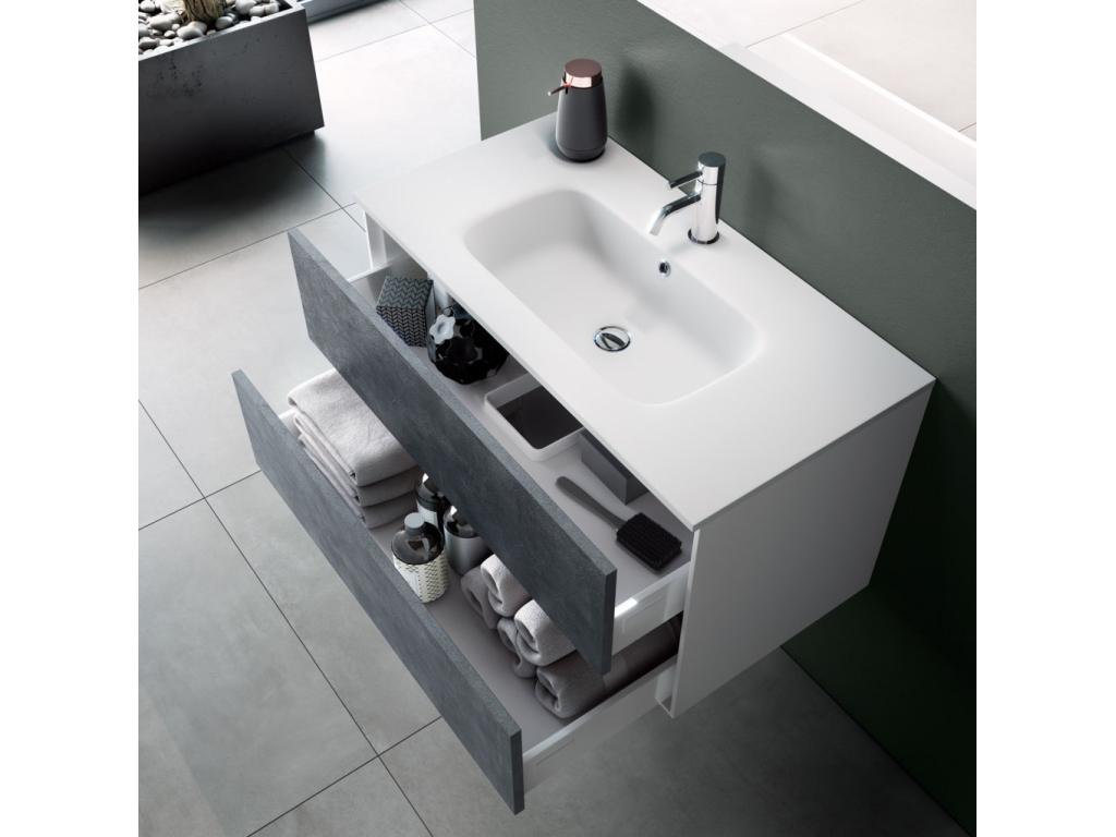 Dekonao 4-piece bathroom set, stone blue OFHK14054