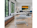 Boisona Folding Rolling Serving Trolley, 3 Tiers - White NQHK56170