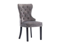 Dekonao ZLYK25764 2-Piece Grey Velvet Dining Chairs