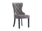 Dekonao ZLYK25764 2-Piece Grey Velvet Dining Chairs