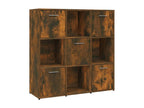 Smoked Oak Bookshelf 90x30x90 cm Engineered Wood VOAI40019