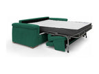 Nobellea Sofa bed with mattress, 18 cm high, waterproof fabric, T02, 240 cm, matte finish - 160x297 cm, green, YCGY57236