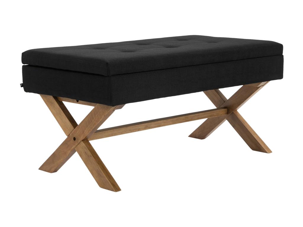 Bench - Fabric / Wood - Black - Nobellea BYLU37734