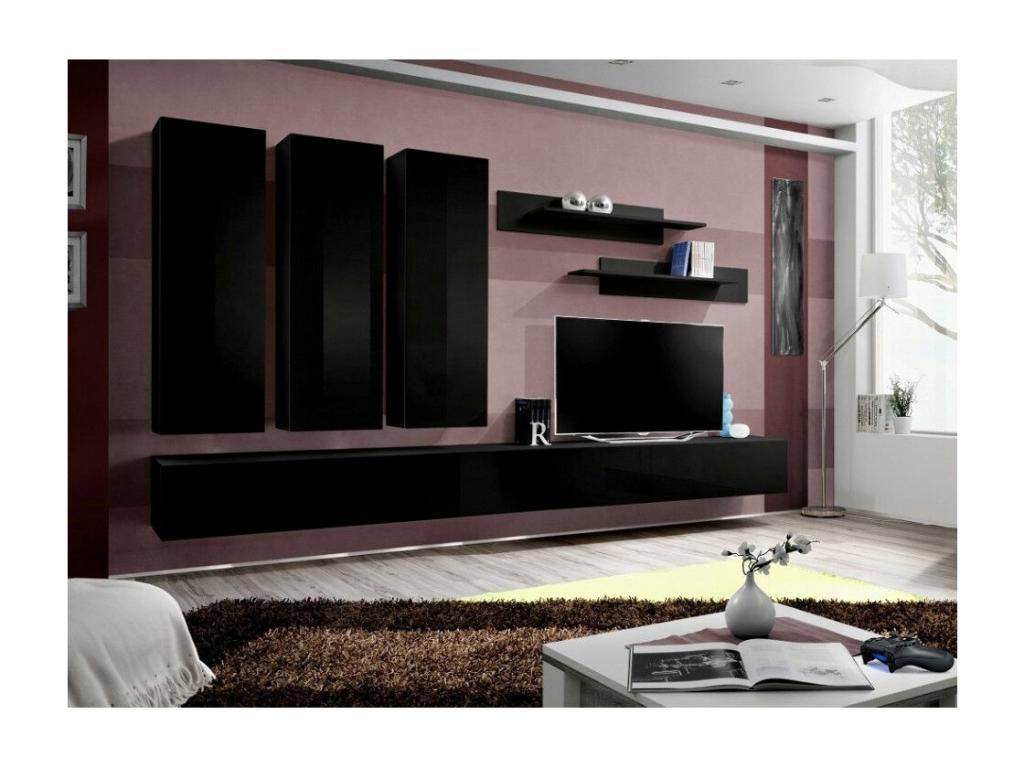 Design Fly I Wall TV Unit 320cm Black IBSD57701