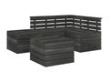 Brown wooden pallet garden furniture set 60x65x71.5 cm 02 0018584 QARN11148