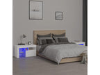 2-piece bedside tables and Nobelleaères LED White 70x36.5x40 cm APMD82500