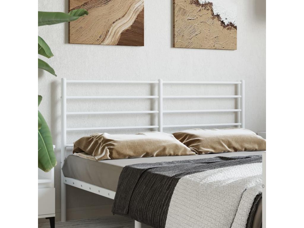 White metal headboard 120cm JRJS67247