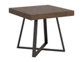 Nobellea extendable table 90x90/194 cm, walnut finish, anthracite legs HXRH90141
