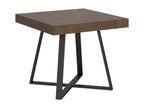 Nobellea extendable table 90x90/194 cm, walnut finish, anthracite legs HXRH90141