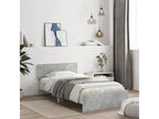 Bed frame, headboard and LED lighting, concrete grey, 100x200 cm XZRE85429