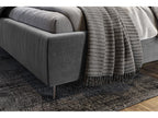 Bed - Grey Velvet - Nobellea NXBB08252