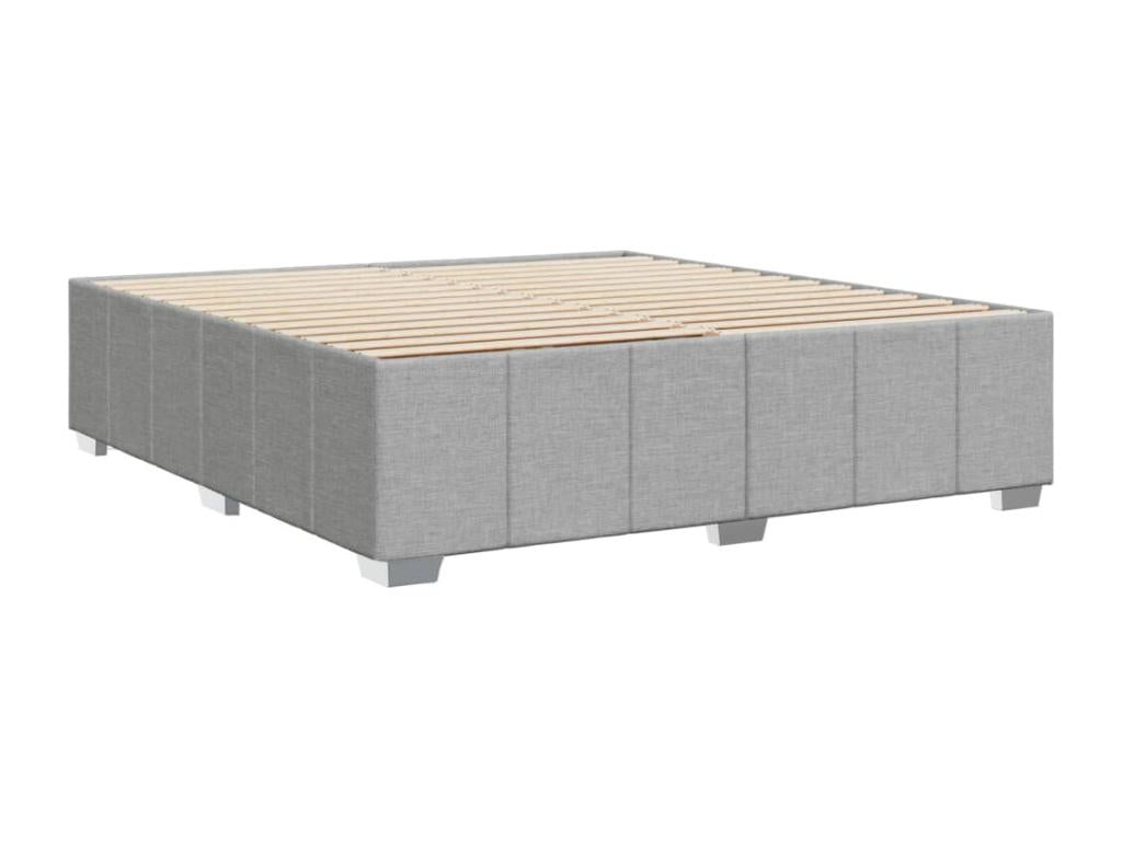 Light grey bed frame without mattress, 180x200 cm, fabric, JOKM64725