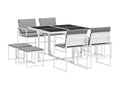 Nobellea 9-Piece White Garden Dining Set with Cushions JRUL11685