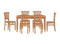 7-piece garden dining set, solid teak wood, EIFQ60734