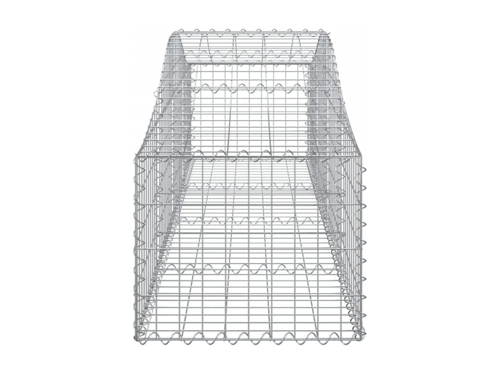 5-piece arched gabion baskets, 200x50x40/60 cm, galvanized iron, GCRU25096