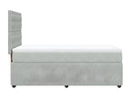 Dekonao bed base and mattress, light grey, 90x190 cm, velvet, BTUS49353