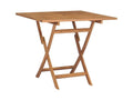 Nobellea NWCC78173 Square Folding Garden Table in Light Solid Teak
