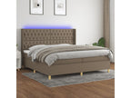 Upholstered bed base and mattress with Nobellea LED lighting, 200x200 cm, Fabric EOBP95924