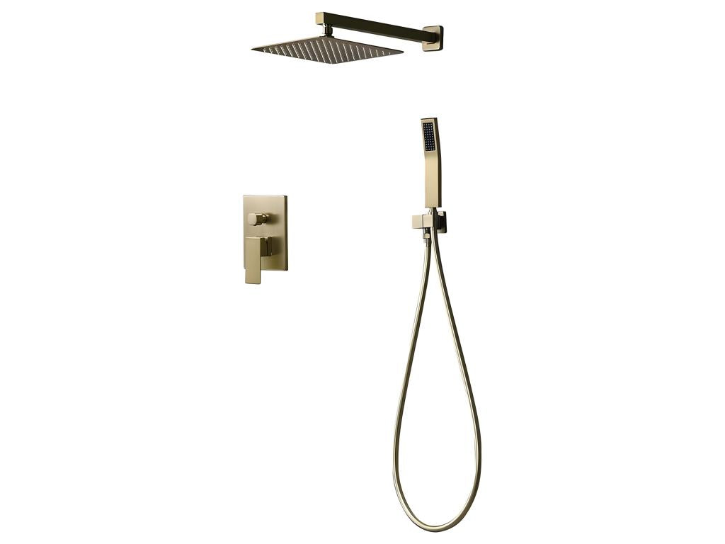 Shower set with 300 mm shower head - Brushed gold SUEJ56496