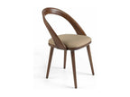 Lazy chair in ash and walnut wood and faux leather - Set of 2 - Color Nobellea 15 AONF71940