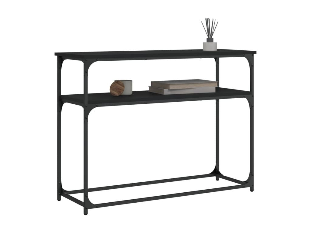 Black console table 100x35.5x75 cm engineered wood WCJA20018