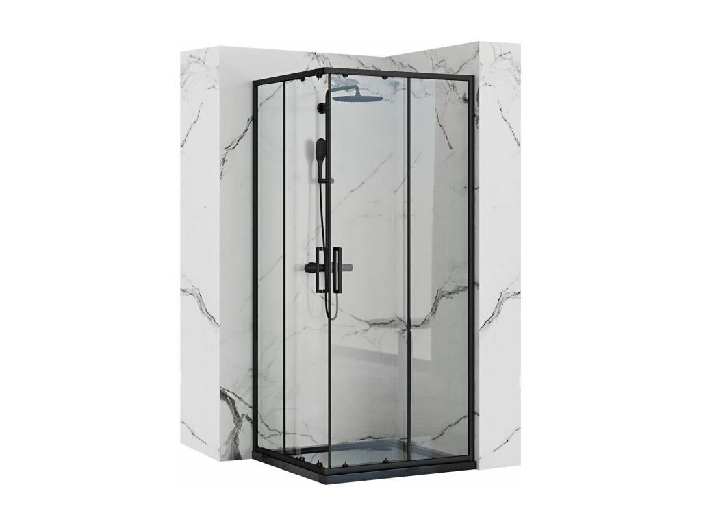 Shower Cabin Dekonao Punto 80x80 Black NFTK89419