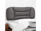 Grey faux leather headboard cushion 100 cm BXLE58177