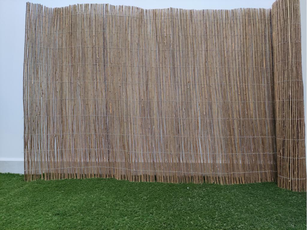 Willow Reed Screen - 2x3M - Natural Willow Cane Composition - Sewn with Wire - Concealment - Nobellea Vuel Natural FPFN65290
