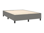 Upholstered bed base with mattress, dark grey, 140x200cm, fabric EVVU83870