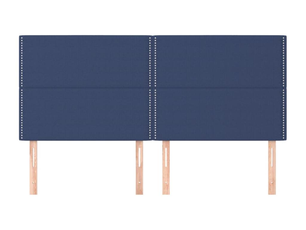 4-piece headboard set, blue, 90x5x78/88 cm, fabric BTHH83603