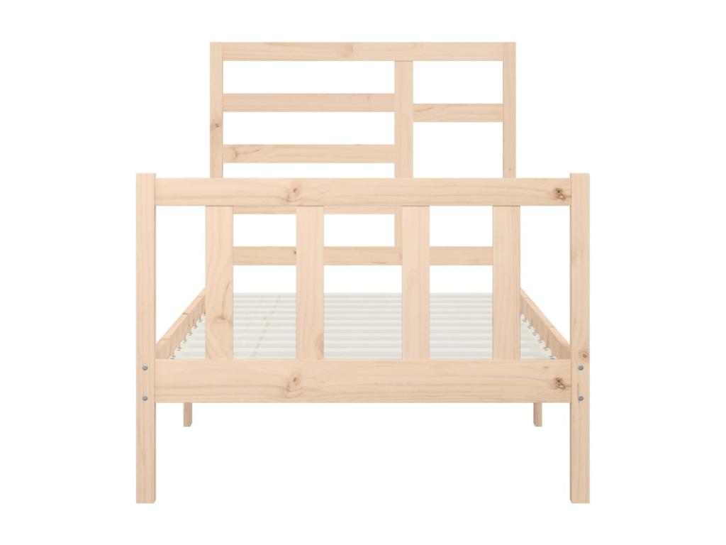 Bed frame without mattress 100x200 cm solid pine wood PMHV80440