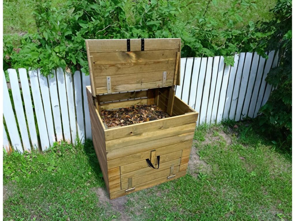 Nobellea 500L Wooden Composter 80x80x85 cm TBVN65150