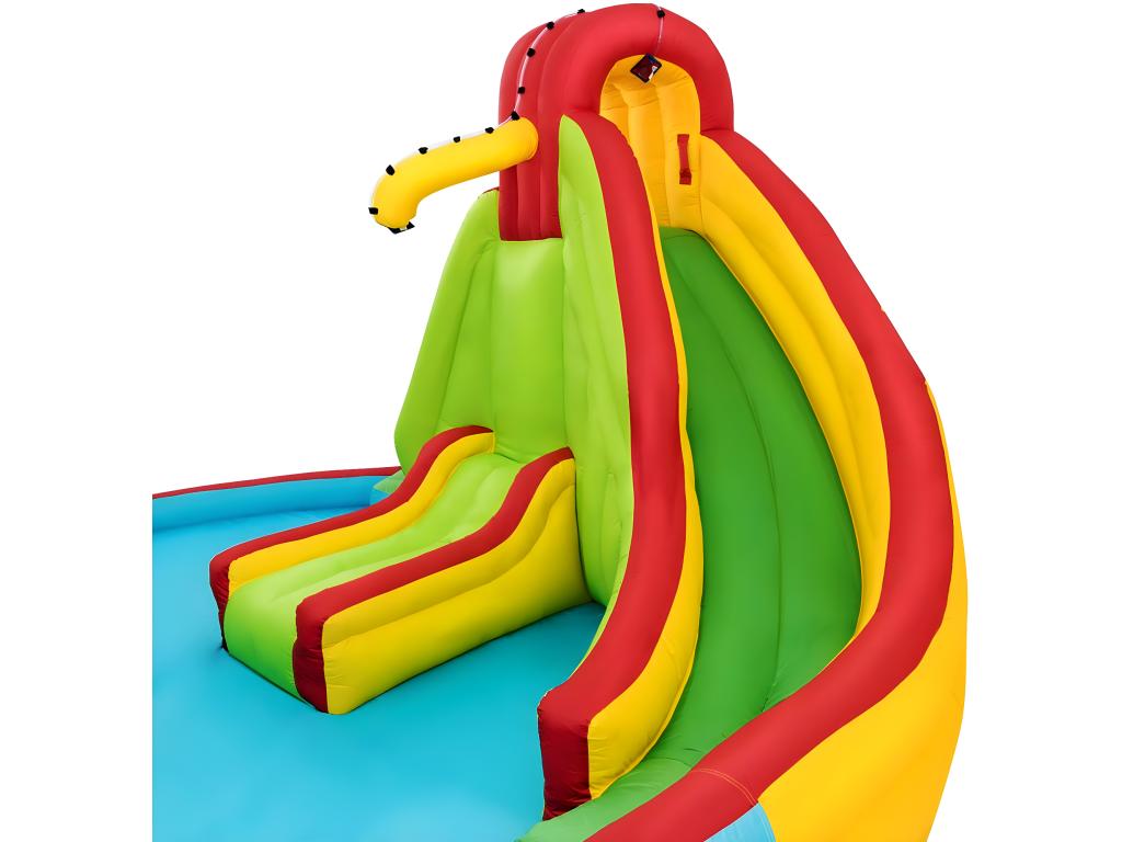 Inflatable Castle for 3 Children Ages 3-10 with 2 Slides, Splash Pool, Basketball Court, Max Load 160KG, Outdoor Use, Blower Not Included, GPNZ94675