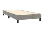 Light grey velvet bed frame without mattress 80x200 cm CTTT97586