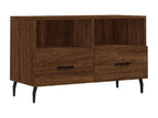 Brown Oak TV Stand 80x36x50 cm Engineered Wood QKSV13464