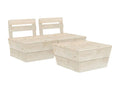 3-piece pallet garden furniture set, impregnated spruce wood IGUH23737