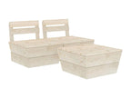 3-piece pallet garden furniture set, impregnated spruce wood IGUH23737