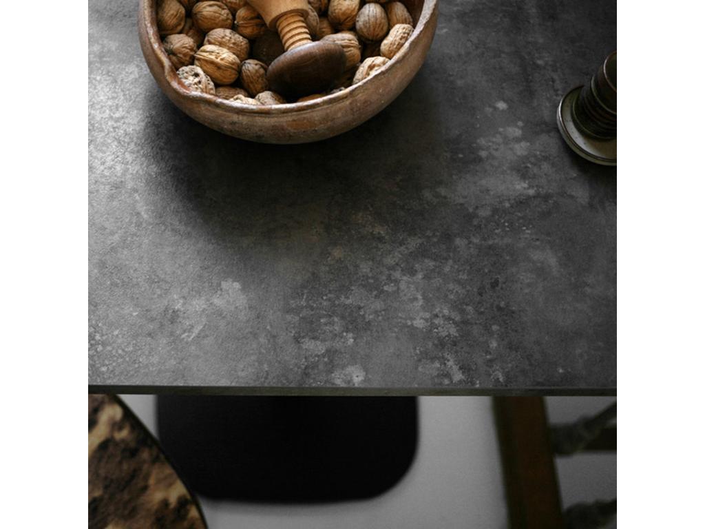 Table 90x90 cm - Dekonao model, metallic stone finish ZQVP10496