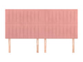 4-piece headboard set, pink, 100x5x78/88 cm, velvet, ENTQ68052
