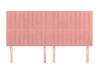 4-piece headboard set, pink, 100x5x78/88 cm, velvet, ENTQ68052