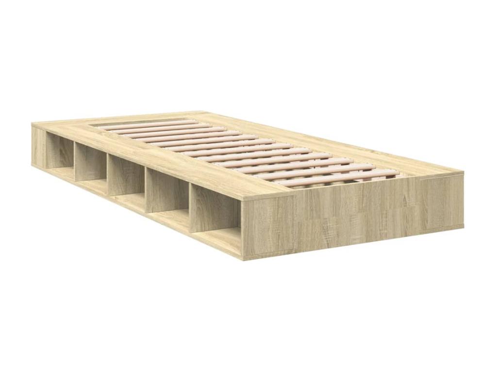 Nobellea oak bed frame 75x190 cm engineered wood AEJY33980